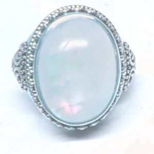 🦄 Vintage Moonstone Sterling Art Deco Ring 🦄